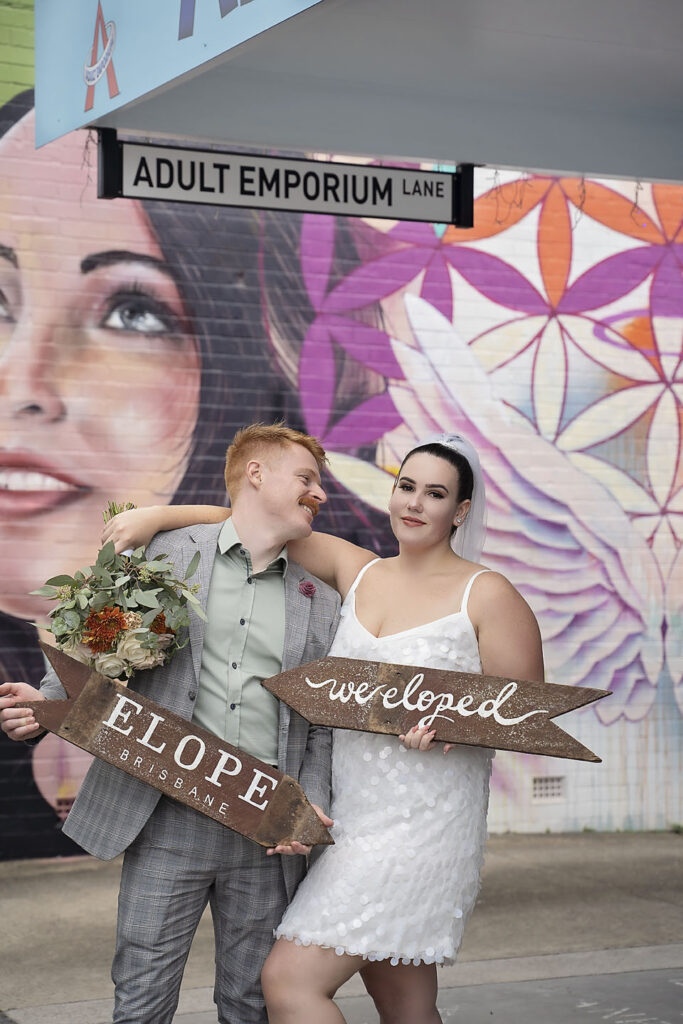 last minute wedding by Elope Brisbane for Valentines day