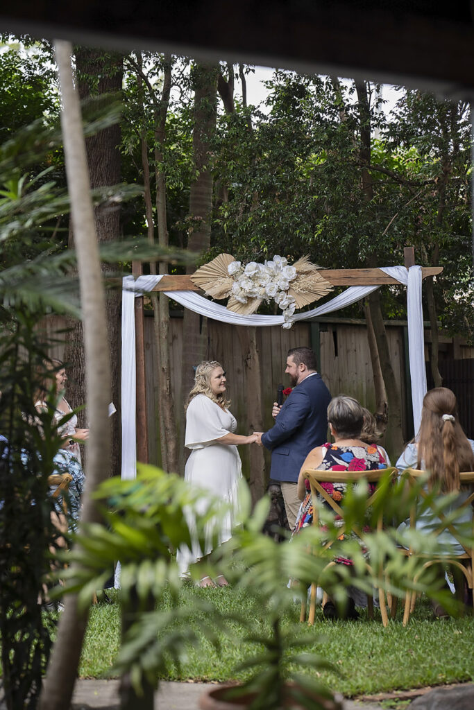 simple diy backyard wedding by elope brisbane with affordable wedding package