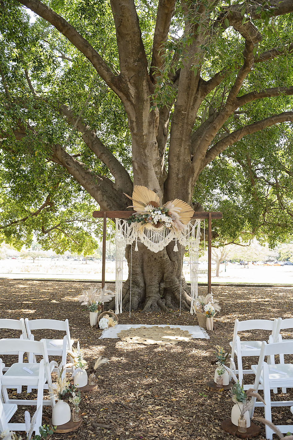 Rustic timber arbour