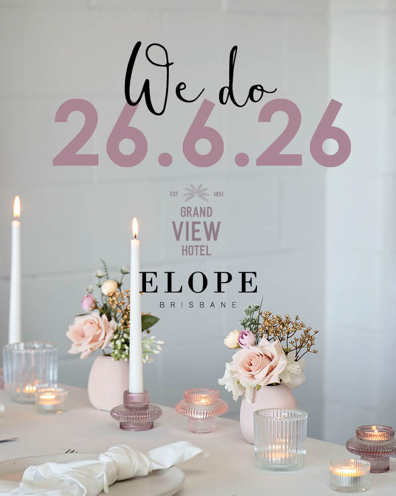 get married at the grand view hotel cleveland with elope brisbane