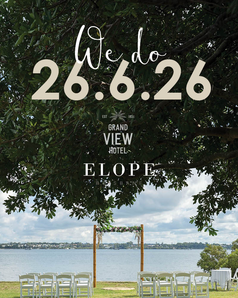 get married at the grand view hotel cleveland with elope brisbane