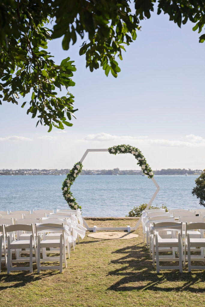 ceremony styling for light house and grand view hotel cleveland by elope brisbane