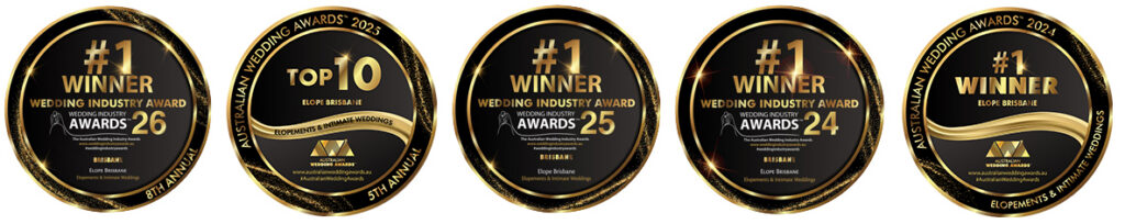 Australian Wedding Industry Awards Brisbane Elopements Winner 2026